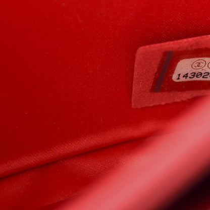 Chanel Lambskin Quilted Chain Clutch Flap Red 13 of 17