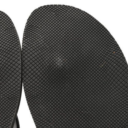 Prada Saffiano Rubber Metal Triangle Thong Sandals 37 Black 10 of 12
