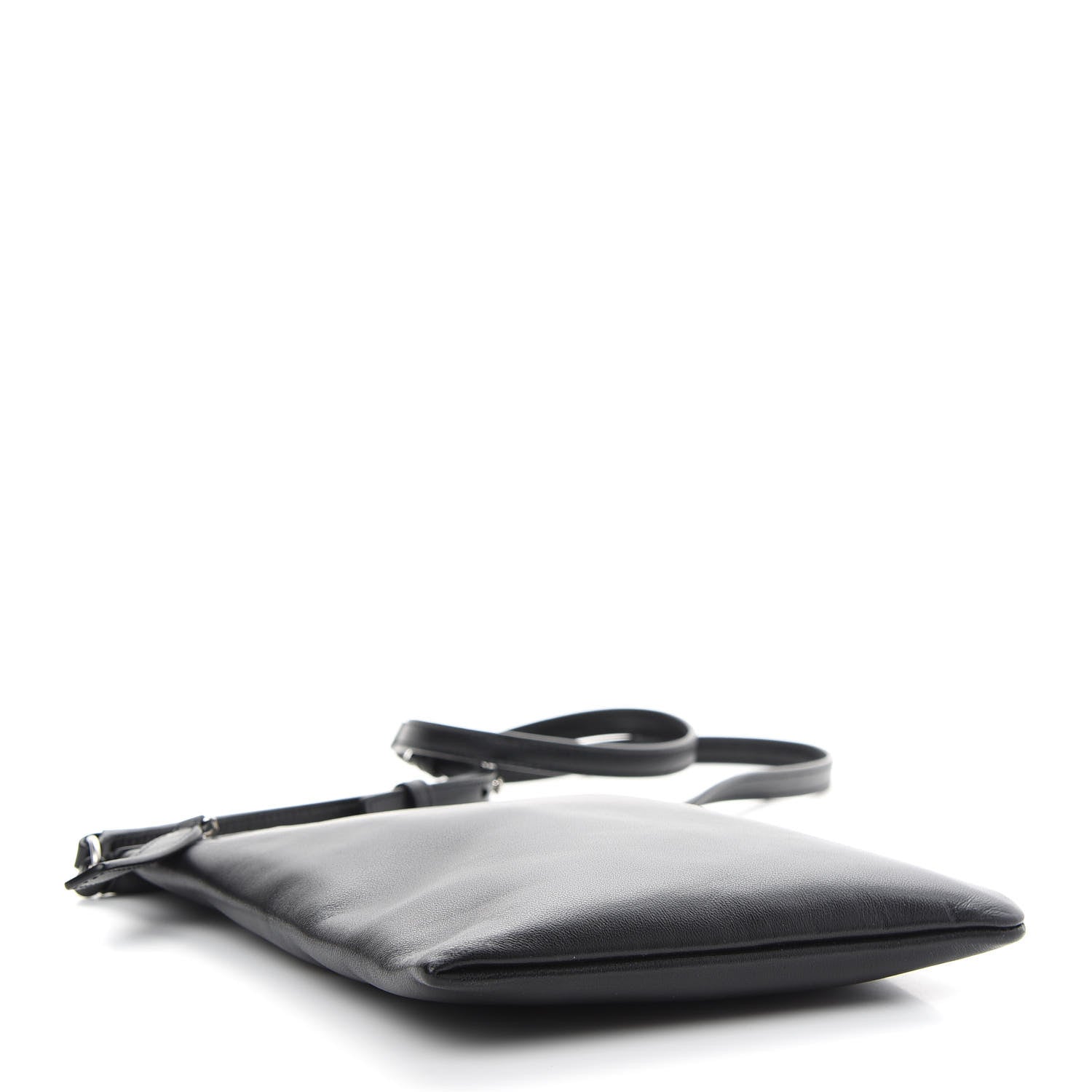 Saint Laurent Antiqued Lambskin Sid Flat Crossbody Black 4 of 10