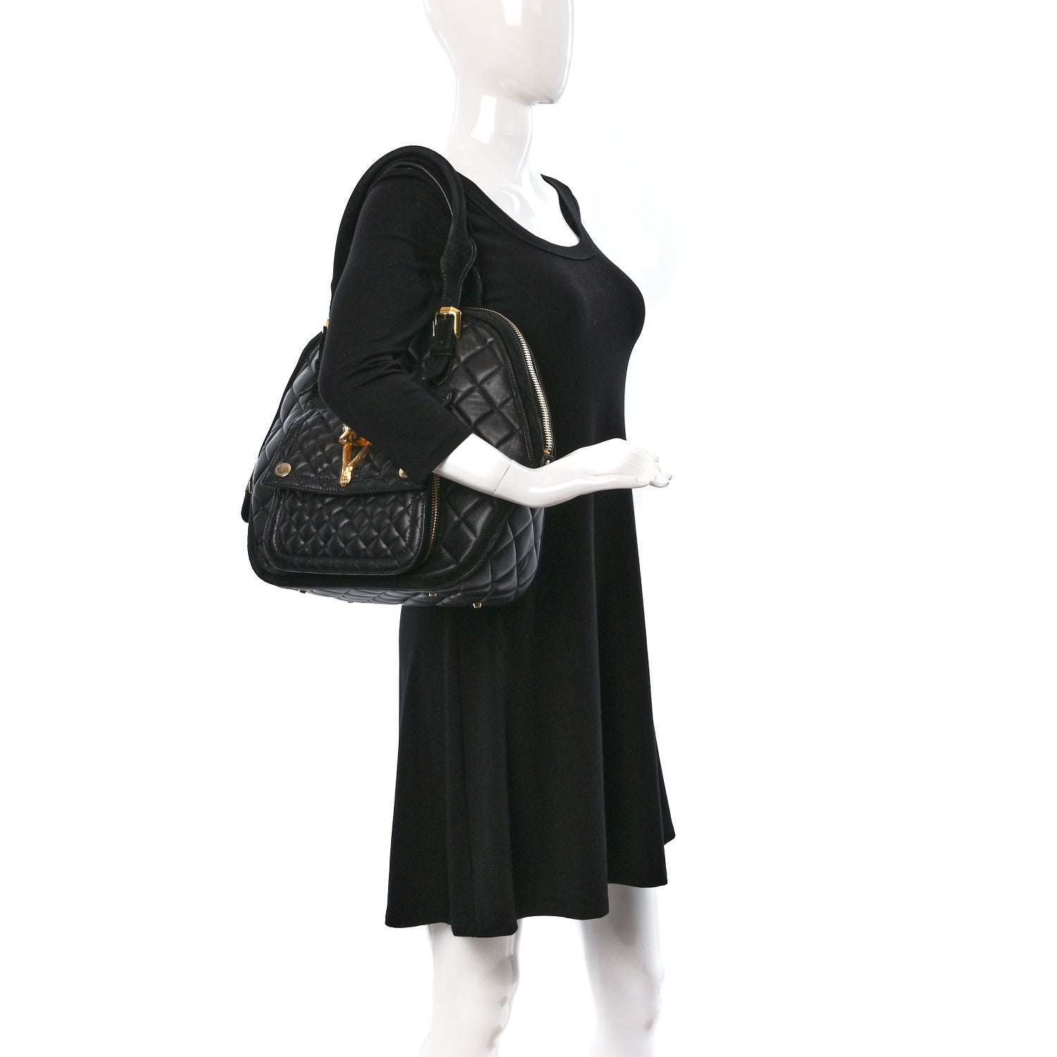 Burberry Prorsum Calfskin Quilted Country Animal Satchel Black 2 of 15