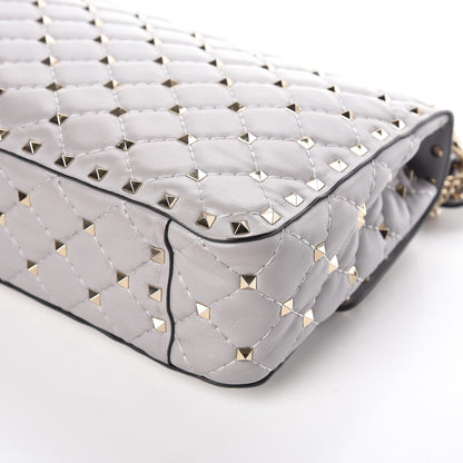 Valentino Garavani Nappa Medium Rockstud Spike Shoulder Bag Grey 14 of 14