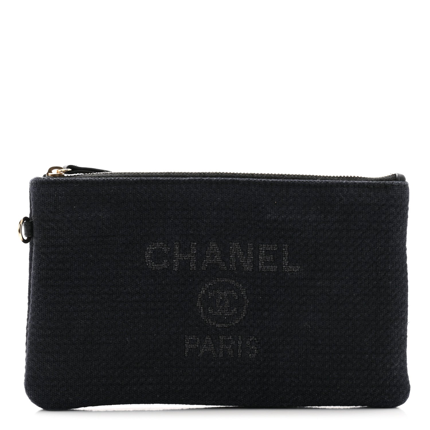 Chanel Mixed Fibers Small Deauville Pouch Black 1 of 7