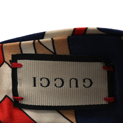 Gucci Silk GG Wallpaper Duchess Headband Royal Blue Red 7 of 14