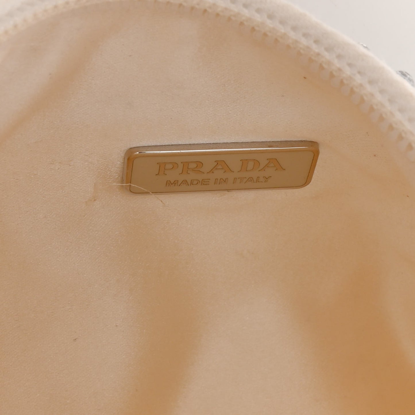 Satin Crystal Mini Re-Edition 2000 Bag White