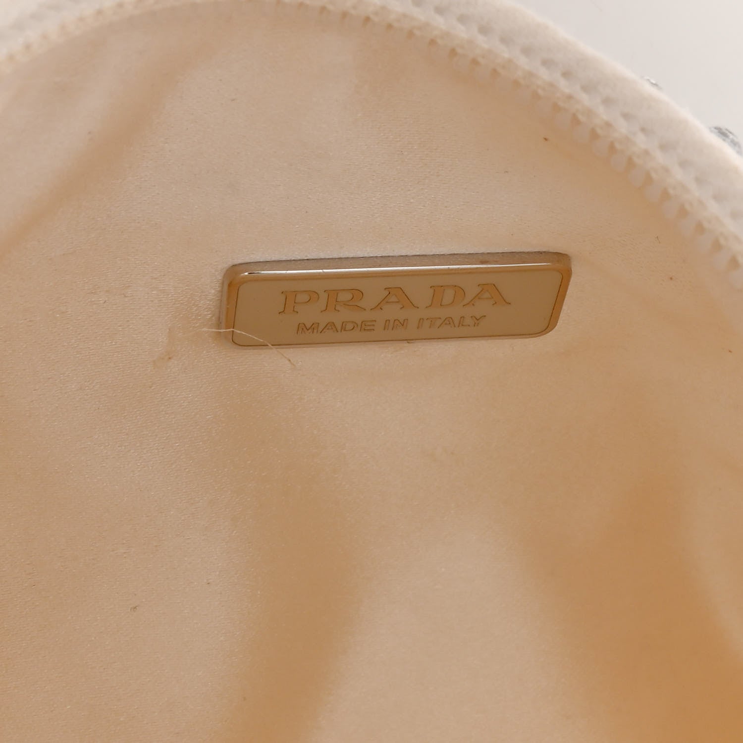 Prada Satin Crystal Mini Re-Edition 2000 Bag White 9 of 11