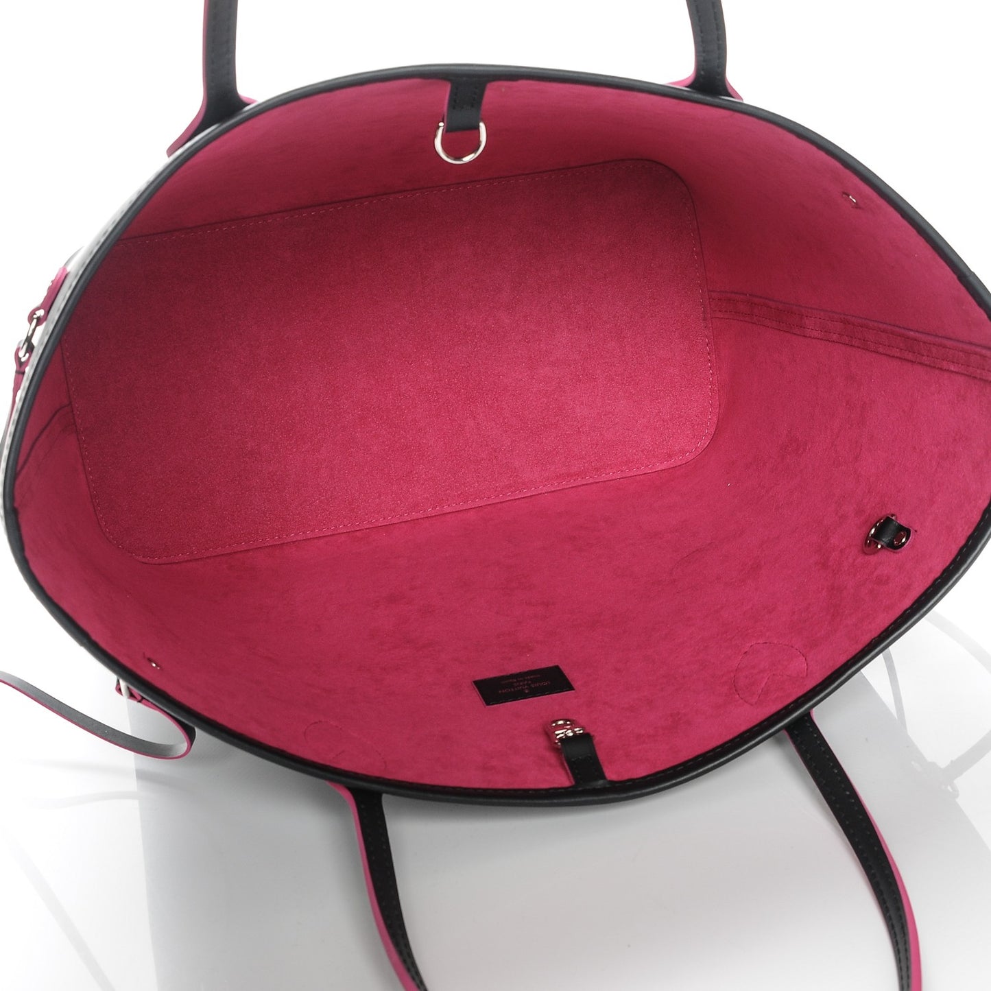 Epi Neverfull MM Black Hot Pink