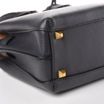 MCM Grained Calfskin Mini Milla Tote Phantom Grey 7 of 8