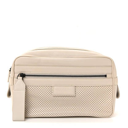 Bottega Veneta Perforated Calfskin Leggero Intrecciato Belt Bag Mist Plaster 1 of 10