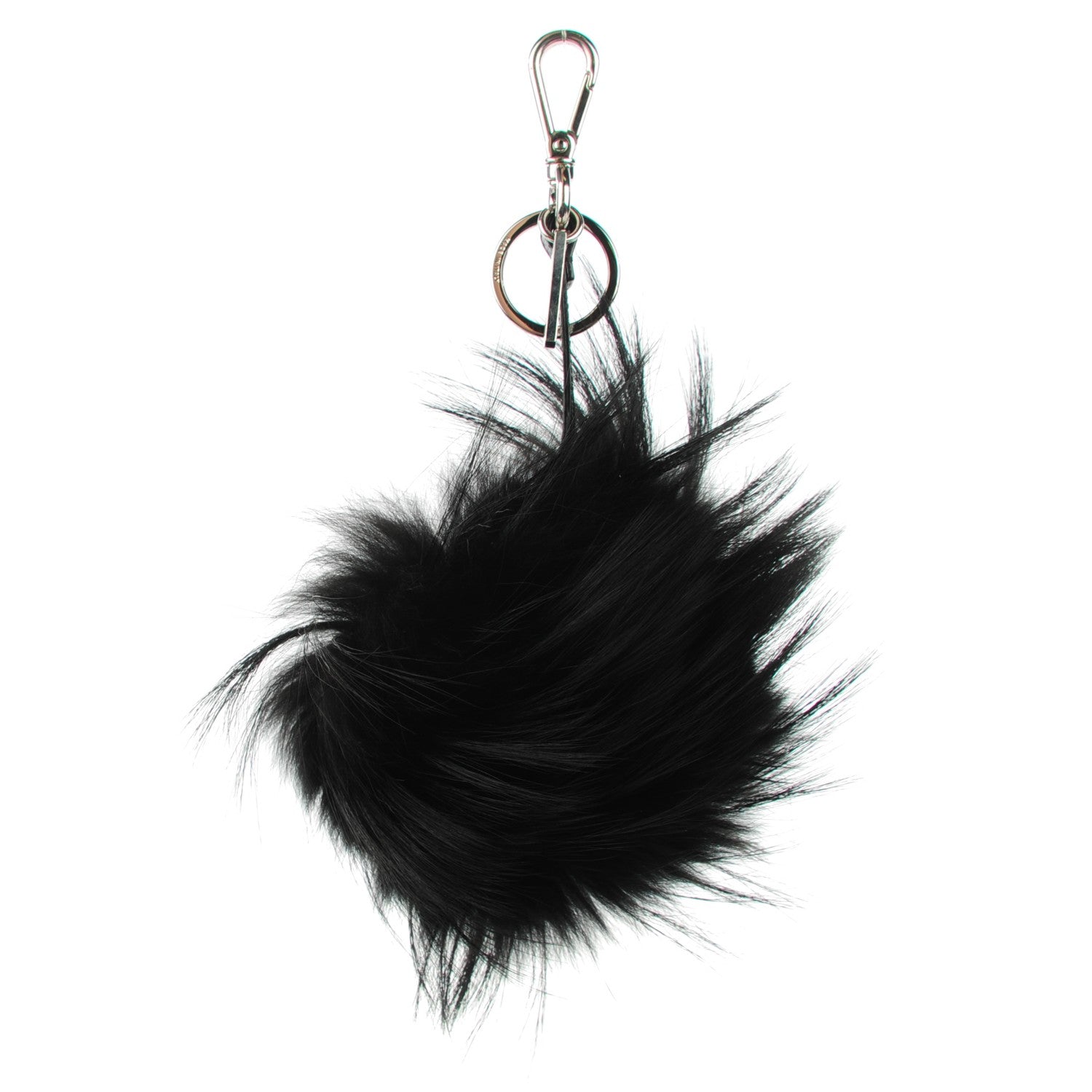Fendi Vitello Elite Fox Fur Fusto Monster Bag Bug Charm Black Yellow 2 of 5