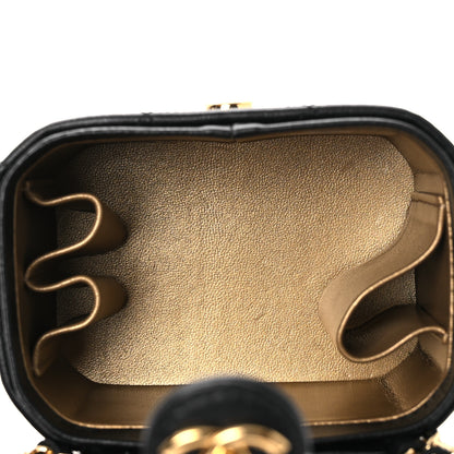 Chanel Lambskin Quilted Vanity Clutch With Chain Black 5 of 14