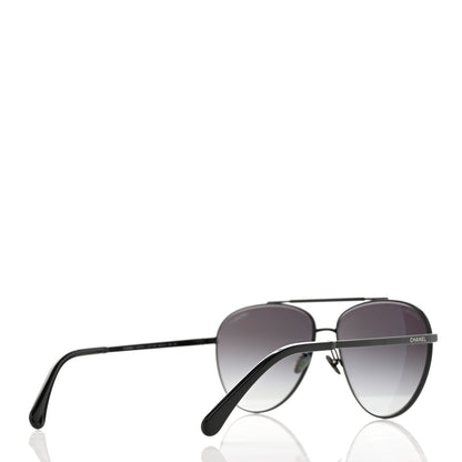 Chanel Metal Aviator Sunglasses 4279-B Black 4 of 7