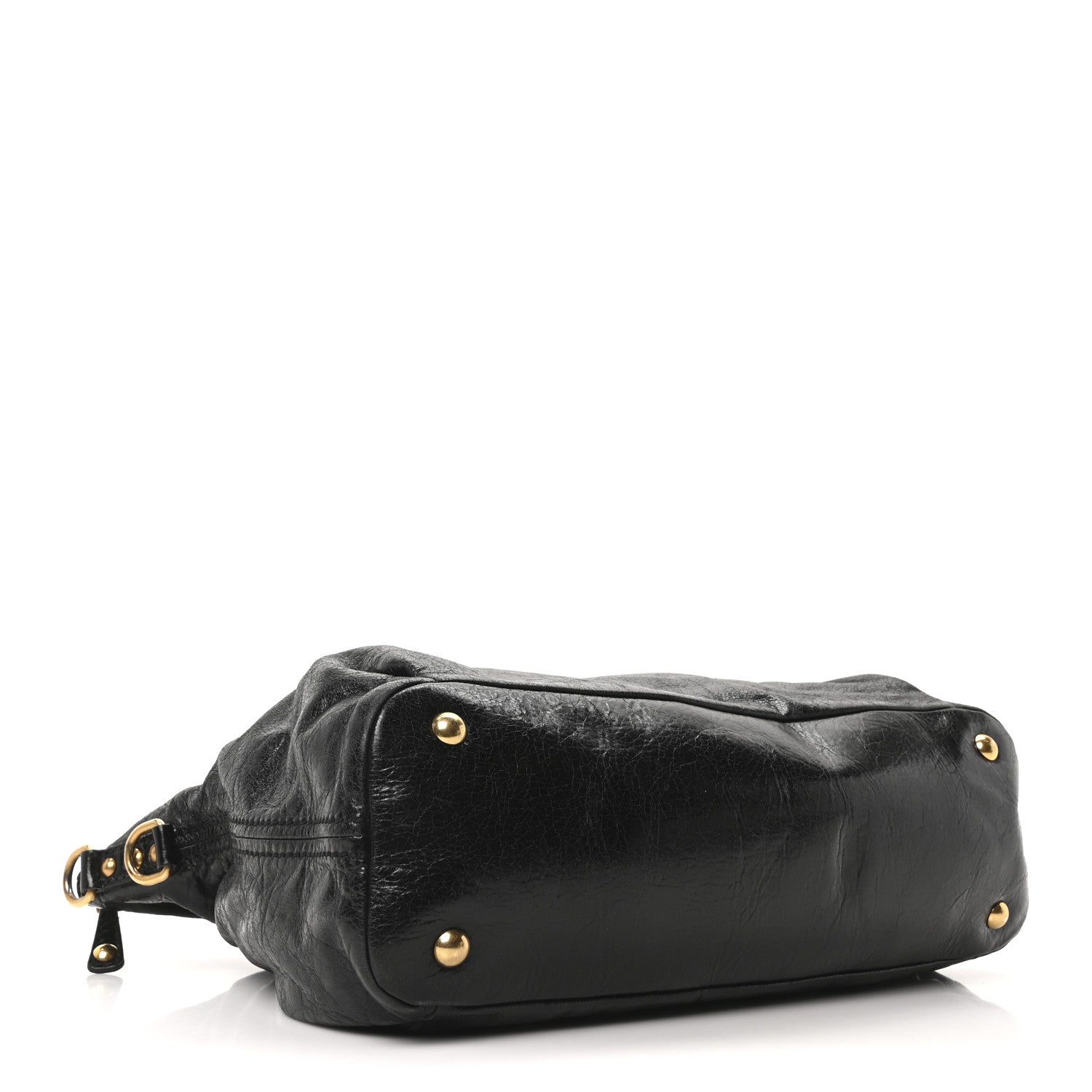 Miu Miu Vitello Shine Zip Tote Black 4 of 10