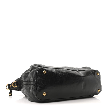 Miu Miu Vitello Shine Zip Tote Black 4 of 10