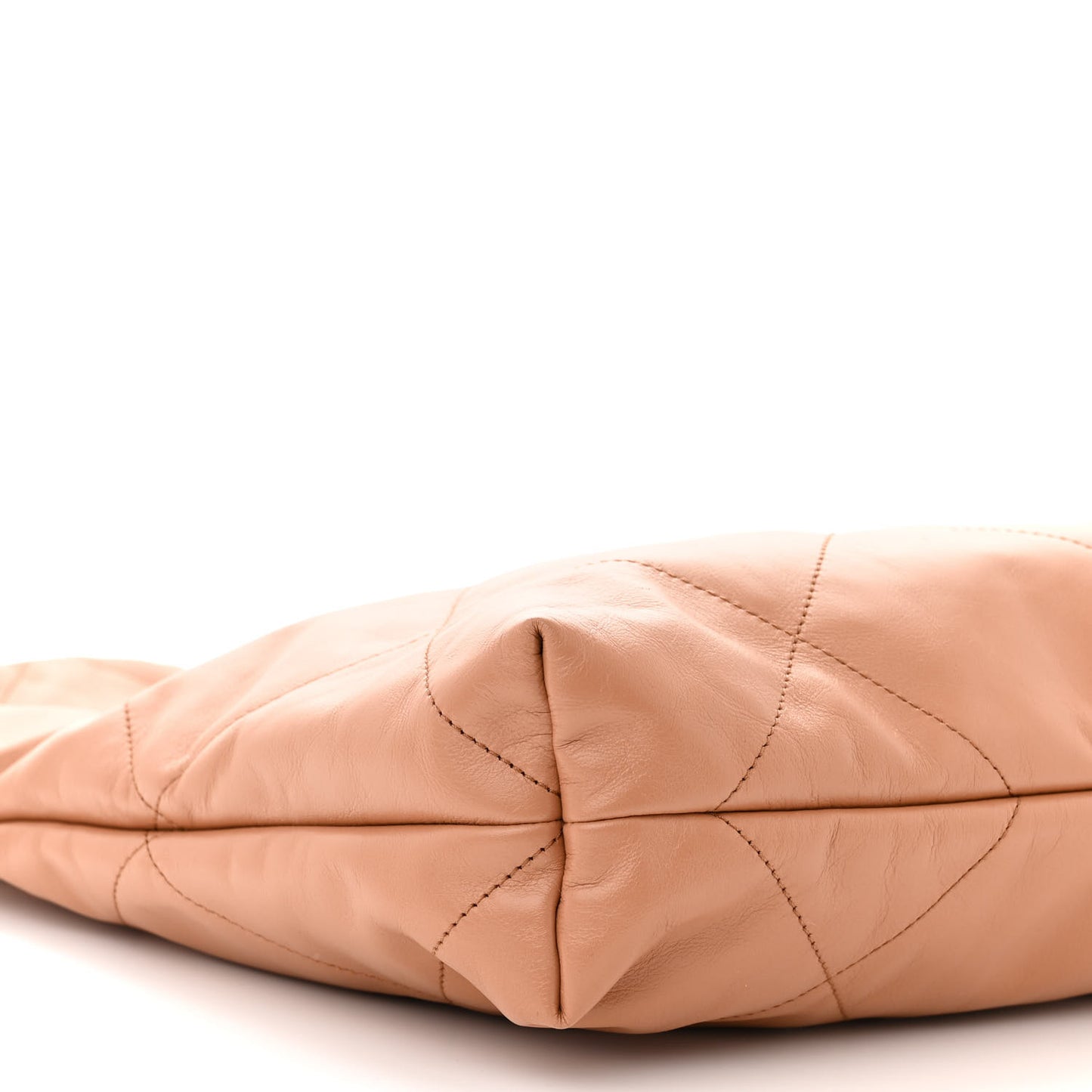 Shiny Calfskin Quilted Chanel 22 Camel