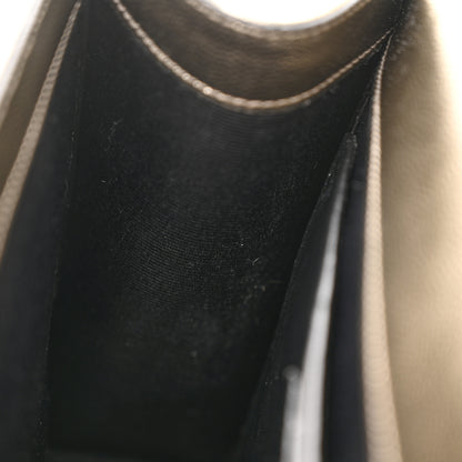 Saint Laurent Metallic Grain De Poudre Textured Mixed Matelasse Triquilt Medium Monogram Satchel Gold 10 of 16