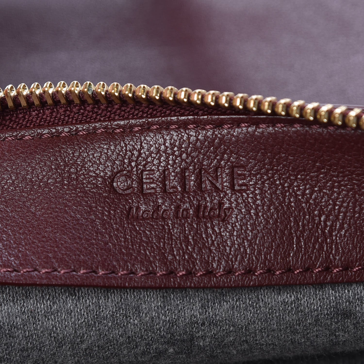 Celine Lambskin Small Trio Crossbody Bag Burgundy 8 of 10