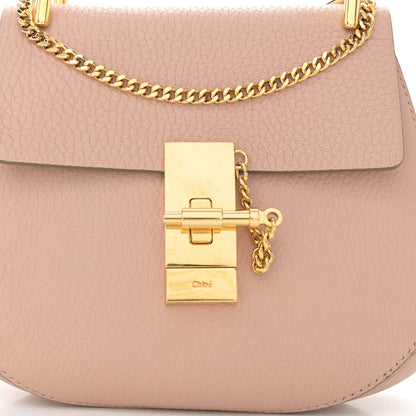 Chloe Grained Lambskin Mini Drew Shoulder Bag Cement Pink 8 of 12