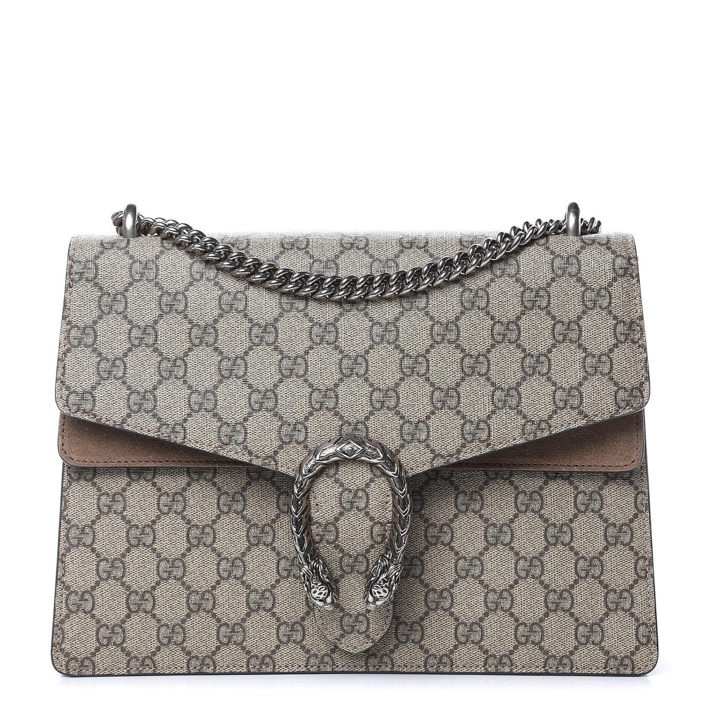 GG Supreme Monogram Medium Dionysus Shoulder Bag Taupe