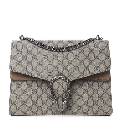 Gucci GG Supreme Monogram Medium Dionysus Shoulder Bag Taupe 1 of 13