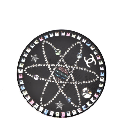 Chanel Glittered Resin Strass Brooch Black Pink 1 of 6