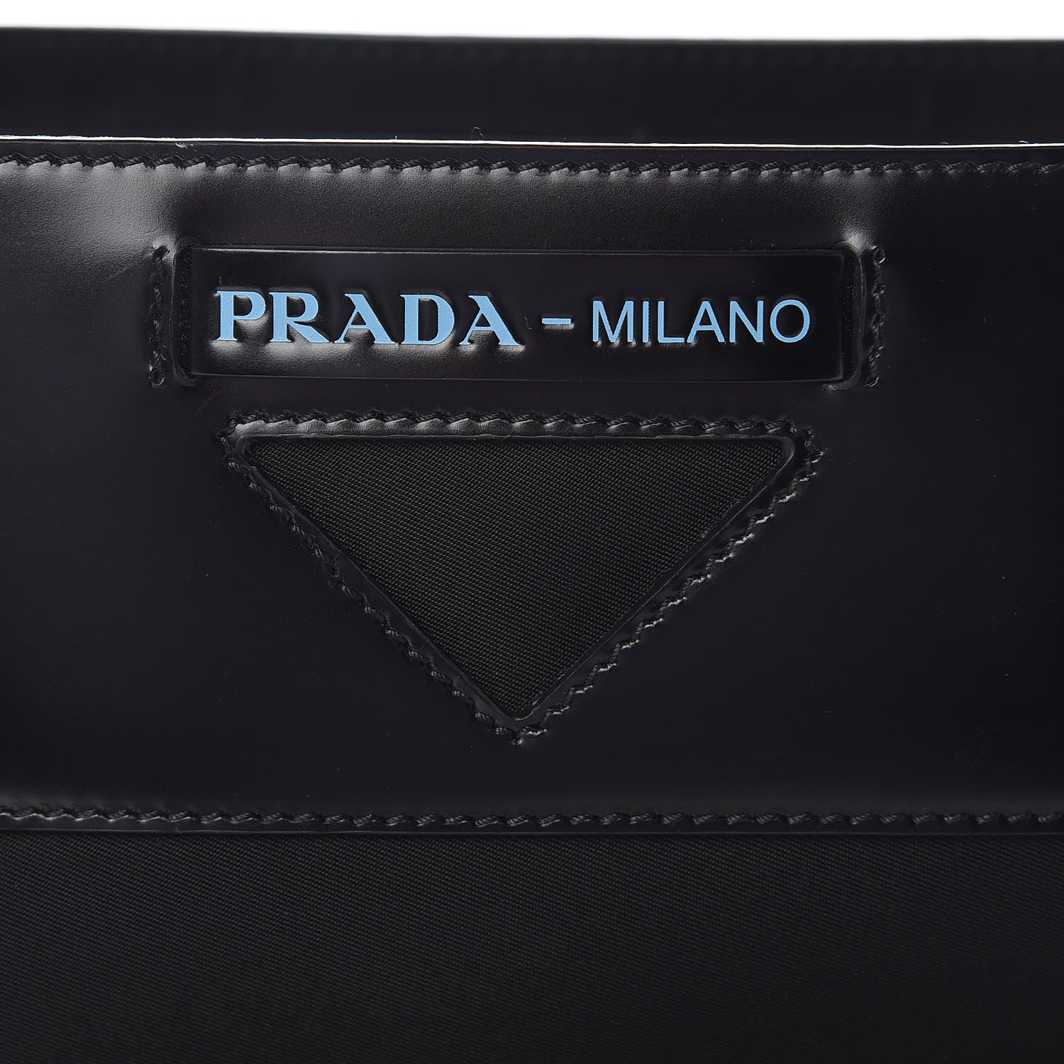 Prada Tessuto Spazzolato Ouverture Bucket Bag Black 5 of 10