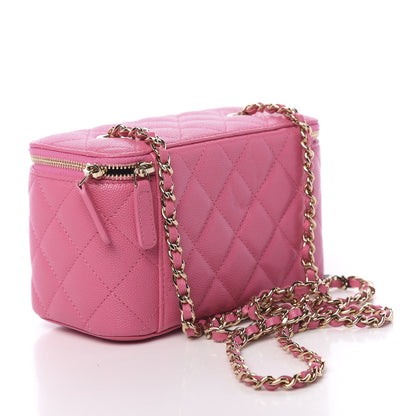 Chanel Shiny Caviar Quilted Small Vanity Pink 3 of 11