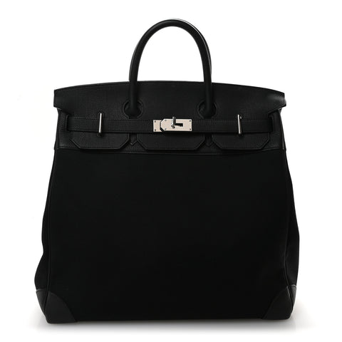 Togo Toile HAC Travel Birkin 40 Black