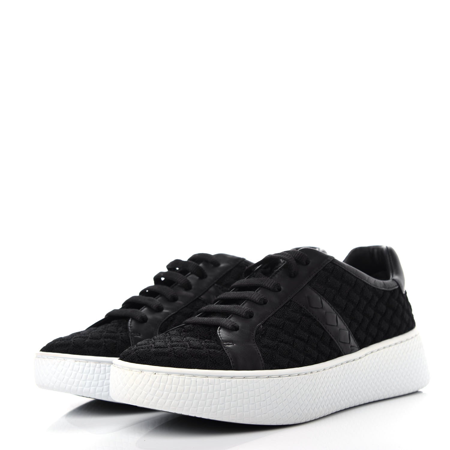 Bottega Veneta Knitted Interccio Nappa Helium Sneakers 36.5 Black 3 of 11