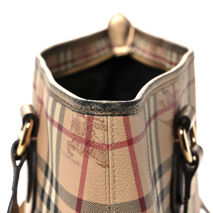 Burberry Haymarket Check Medium Regent Tote Gold 10 of 13