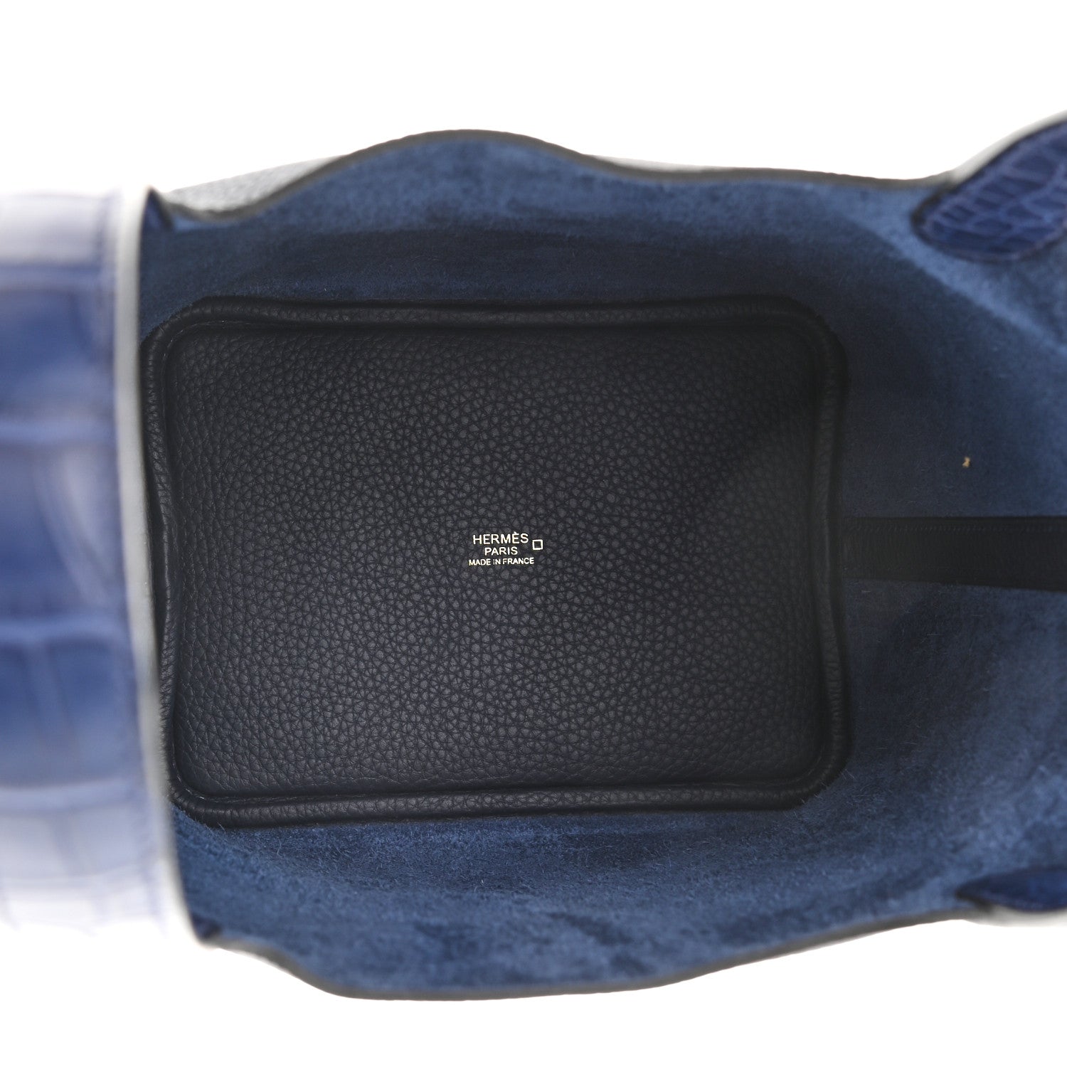 Hermes Taurillon Clemence Matte Alligator Picotin Lock Touch 18 PM Bleu Nuit Bleu Saphire 5 of 9