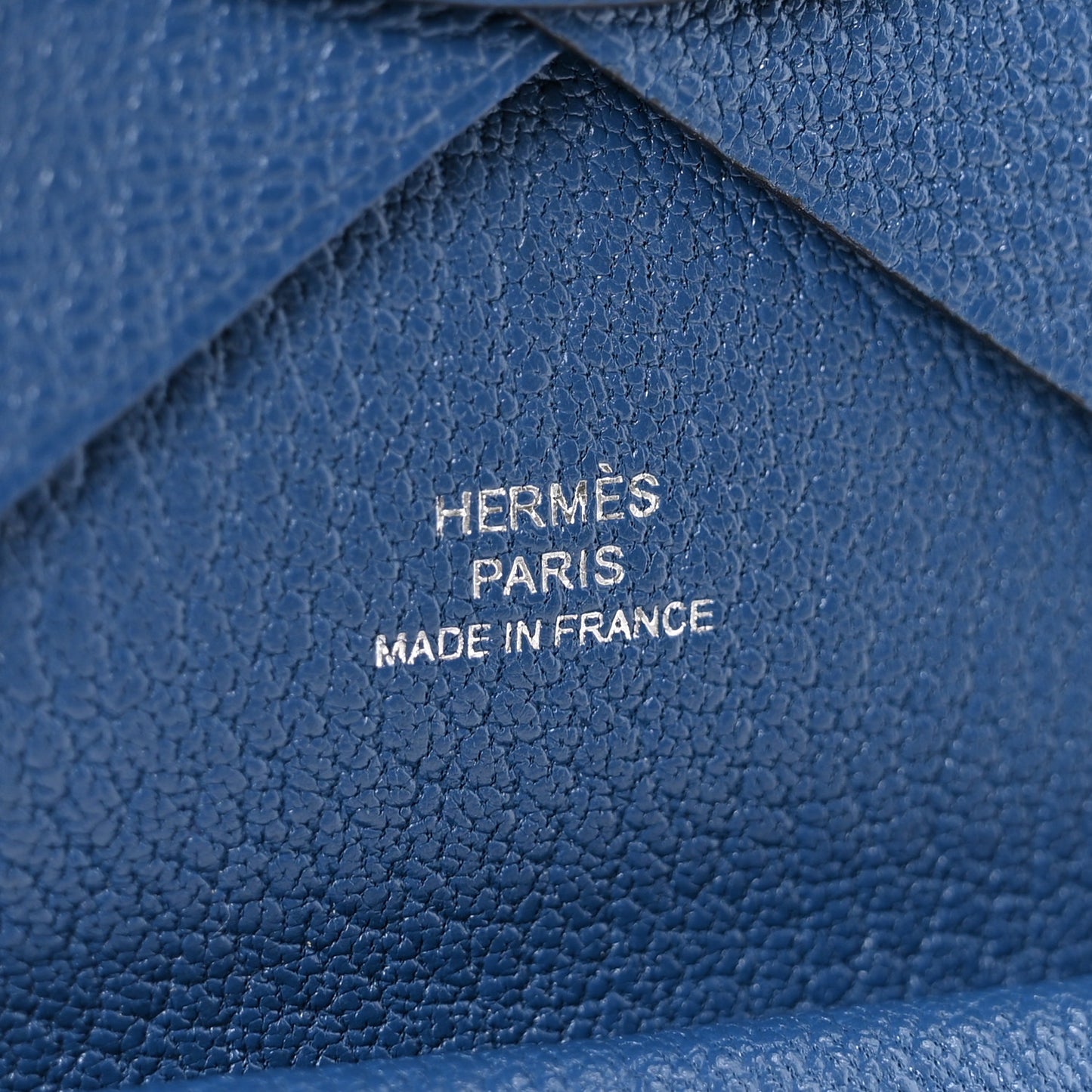 Chevre Mysore Duo Calvi Card Case Bleu Tie
