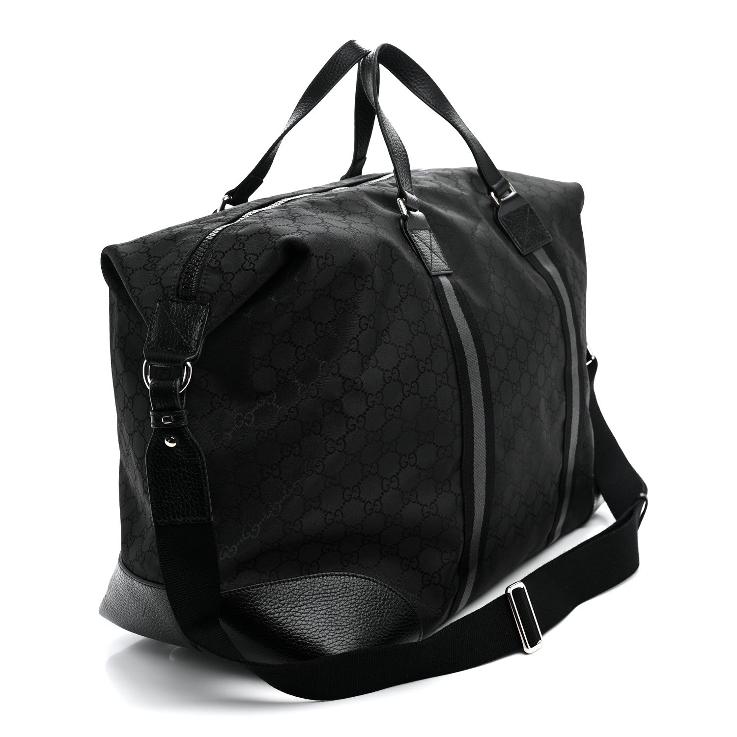 Gucci Nylon Monogram XL Duffle Bag Black 2 of 9