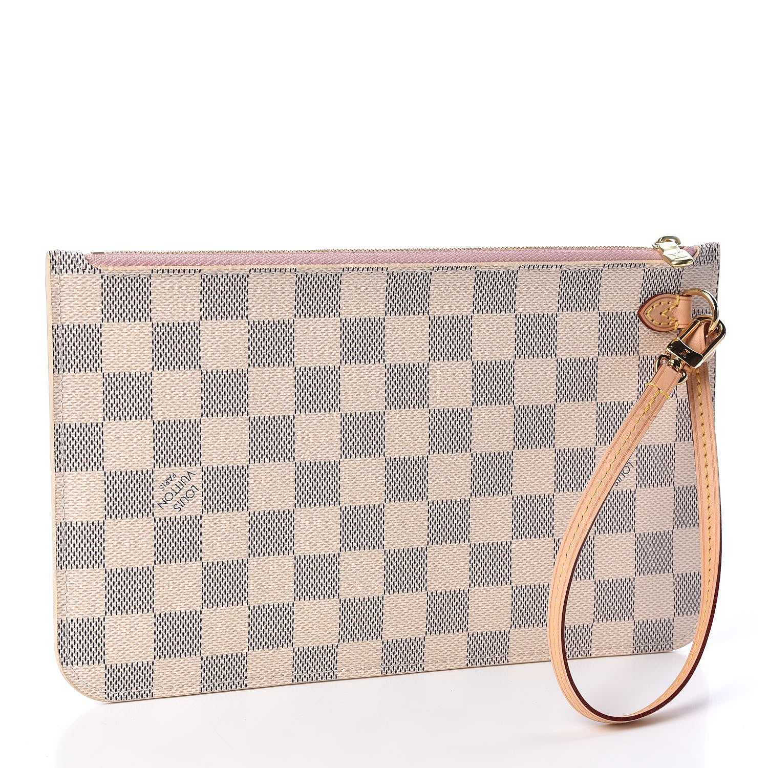 Louis Vuitton Damier Azur Neverfull MM GM Pochette Rose Ballerine 2 of 8