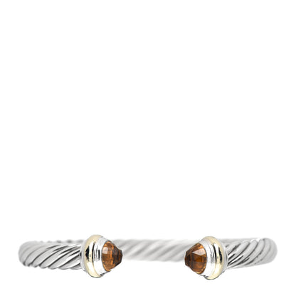 David Yurman Sterling Silver 14K Yellow Gold Citrine 7mm Cable Classics Bracelet 1 of 4