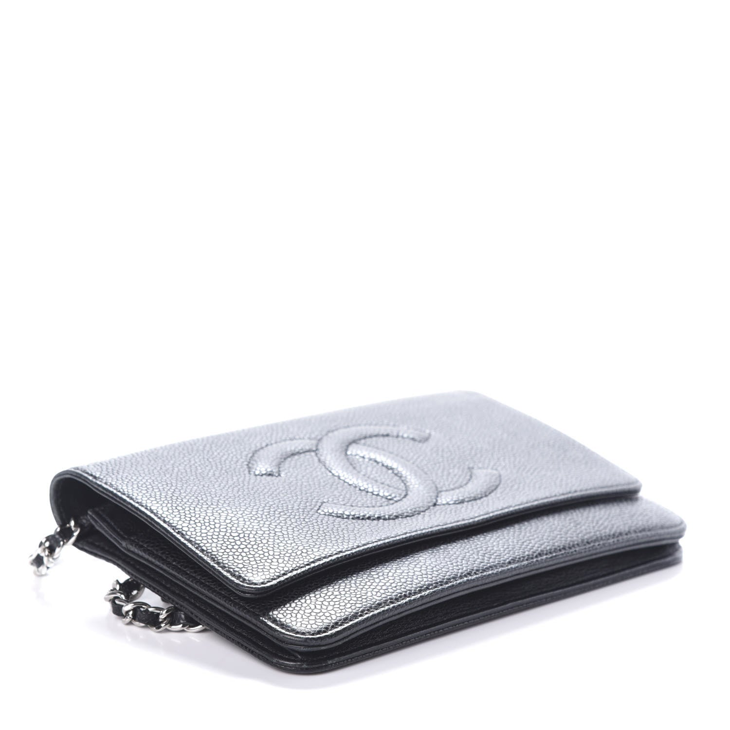 Chanel Caviar Timeless CC Wallet On Chain WOC Black 4 of 10