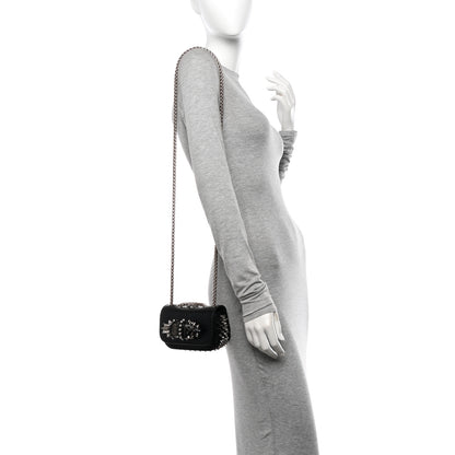 Christian Louboutin Jurassic Calfskin Spikes Sweety Charity NV Crossbody Bag Black Silver 2 of 9