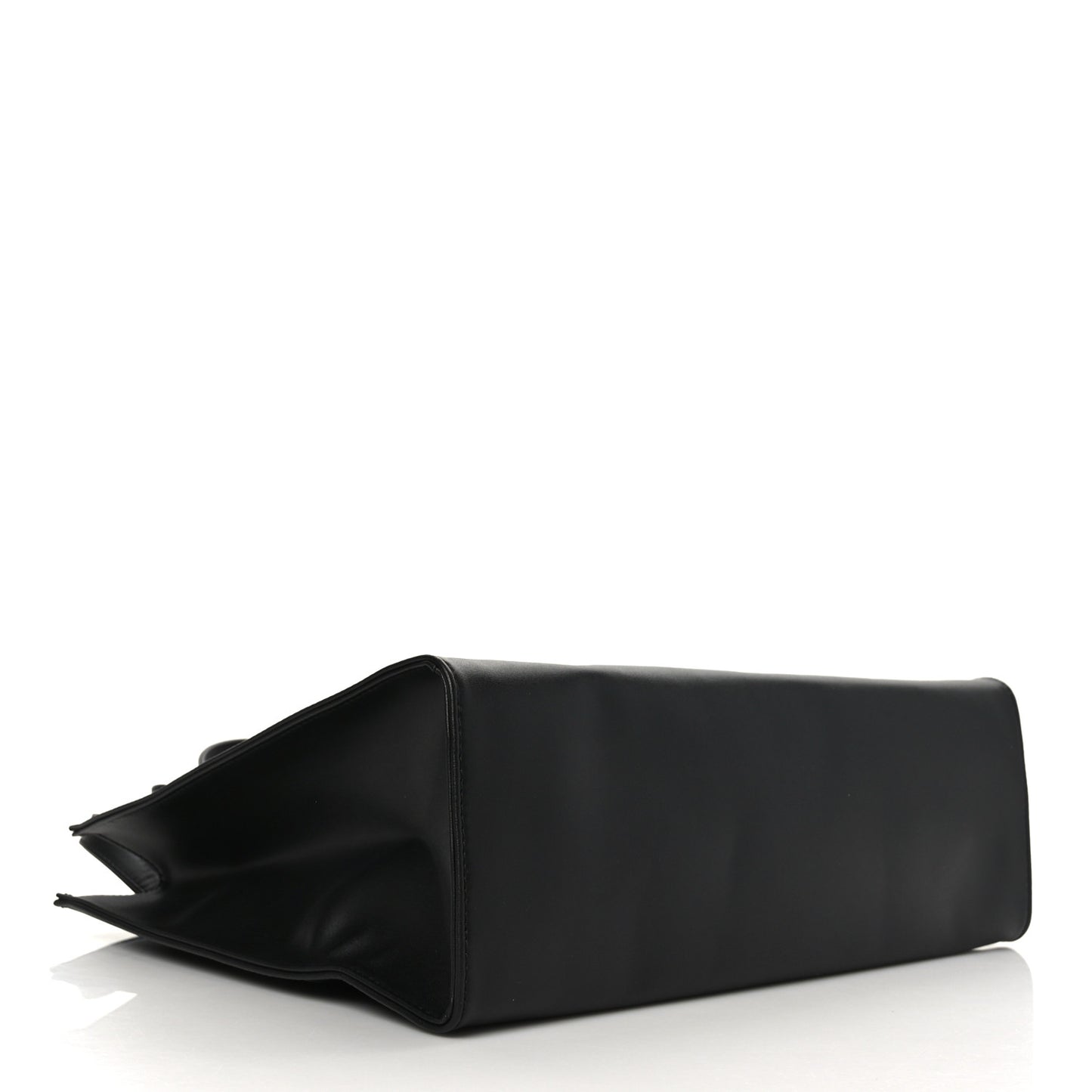 Vegan Leather Medium Shopping Bag Black