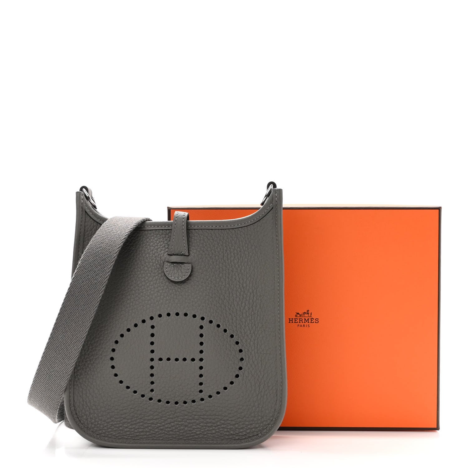 Hermes Taurillon Maurice Evelyne TPM Gris Meyer 11 of 11