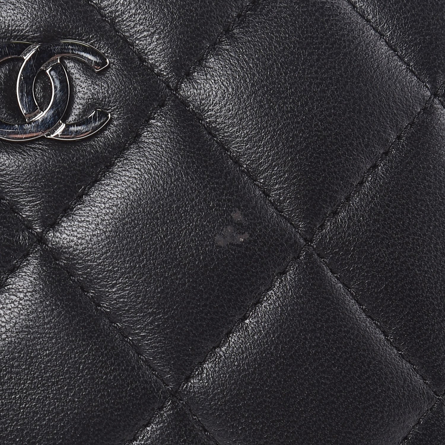 Chanel Lambskin Quilted Small Cosmetic Case Black 8 of 8