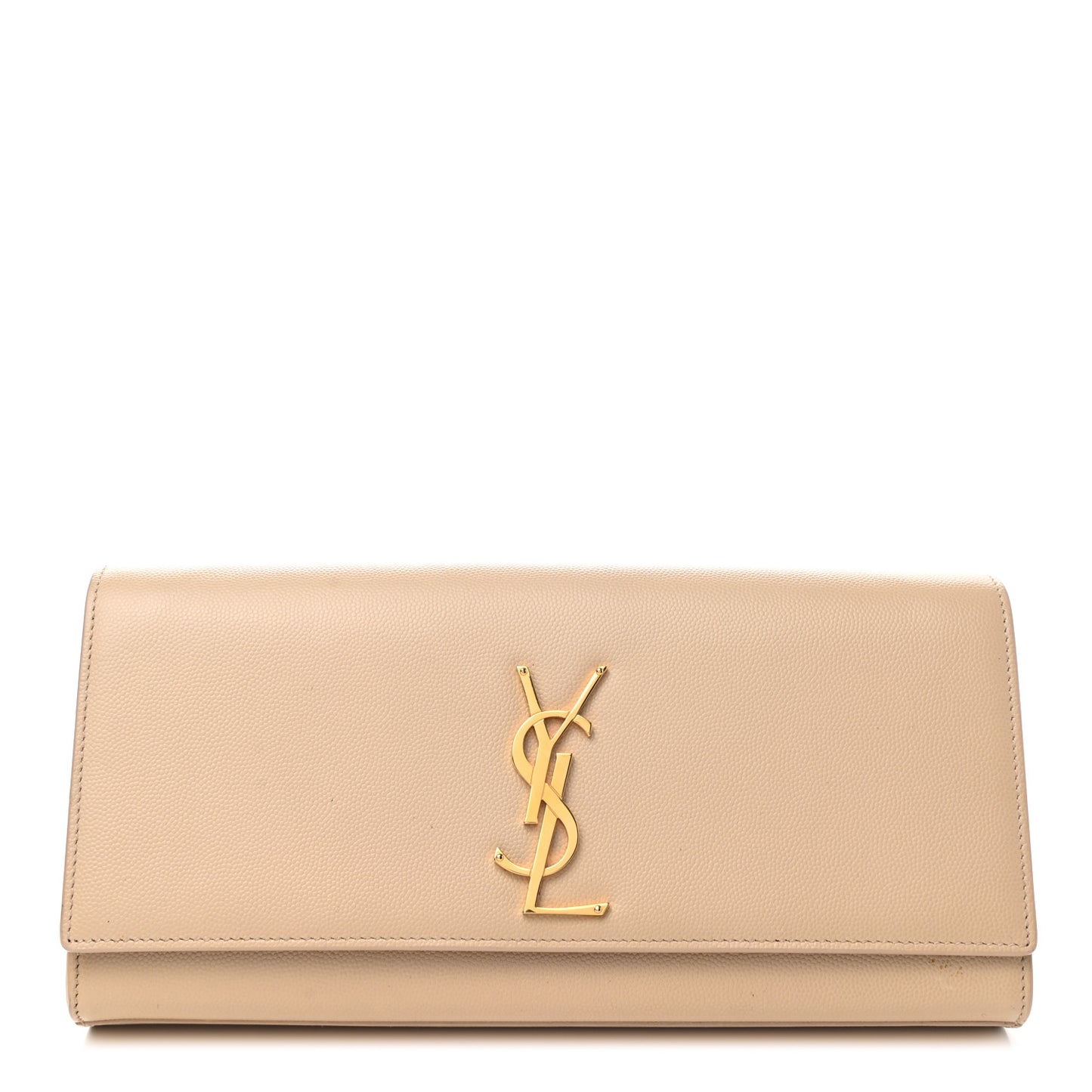 Grain De Poudre Classic Monogram Cassandre Clutch Nude Powder