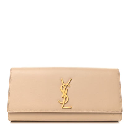 Saint Laurent Grain De Poudre Classic Monogram Cassandre Clutch Nude Powder 1 of 12