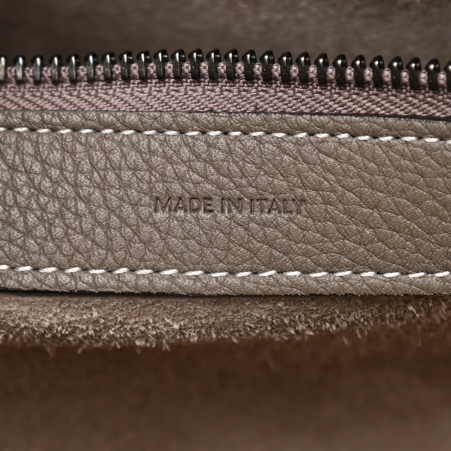 Drummed Calfskin Mini Luggage Bag Souris