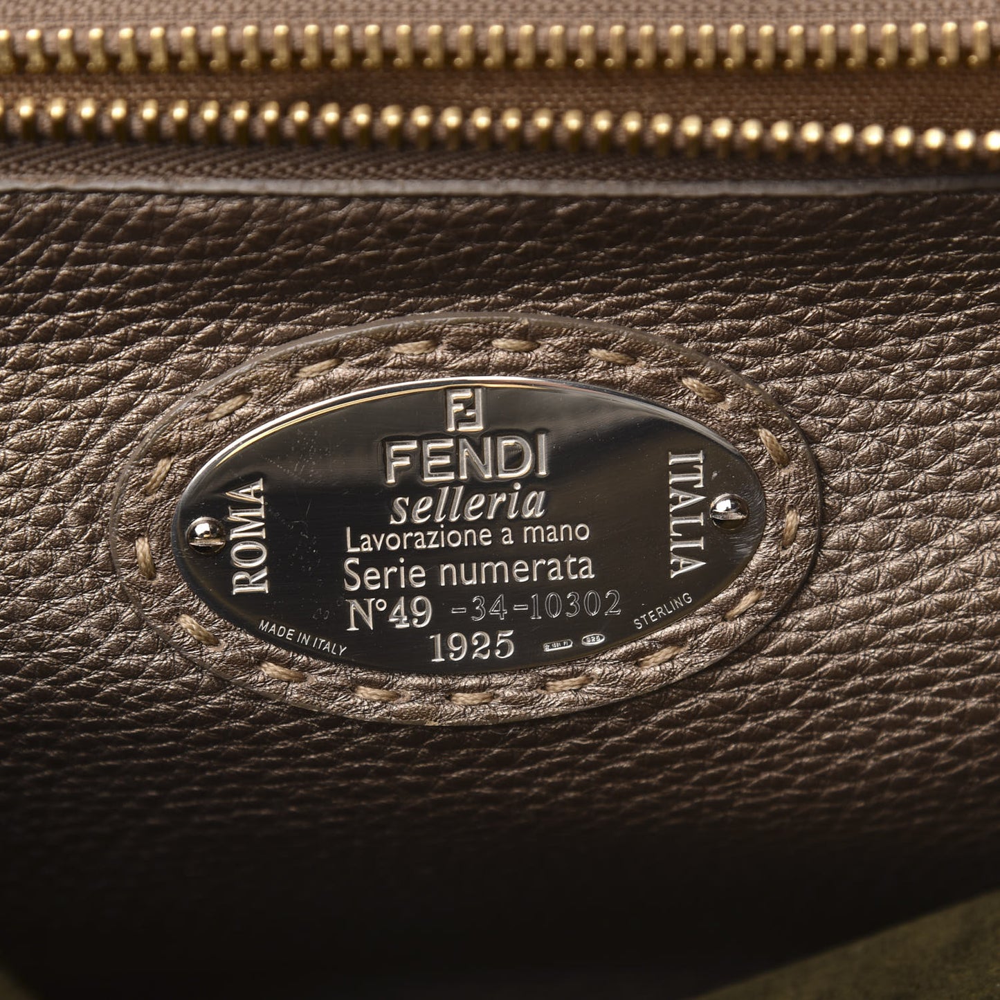 Vitello Saddle Cuoio Romano Selleria Large Peekaboo Iconic Satchel Olive
