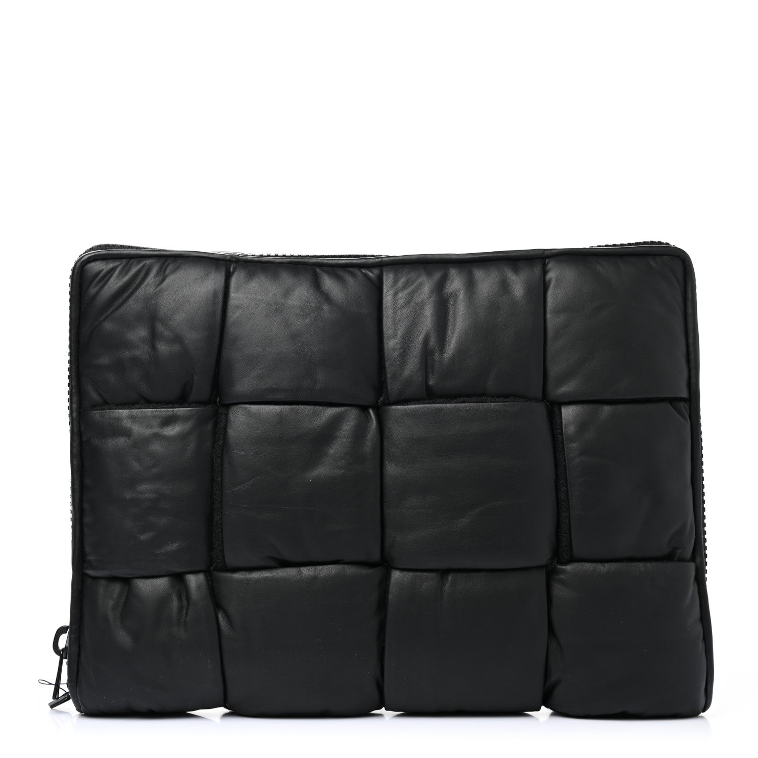 Bottega Veneta Calfskin Maxi Intrecciato Puffy Laptop Pouch Black 1 of 10