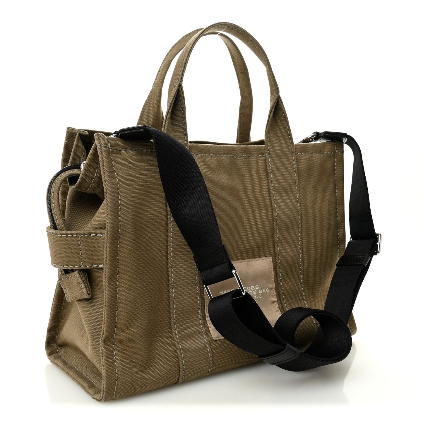 Cotton Canvas Medium The Traveler Tote Bag Slate Green