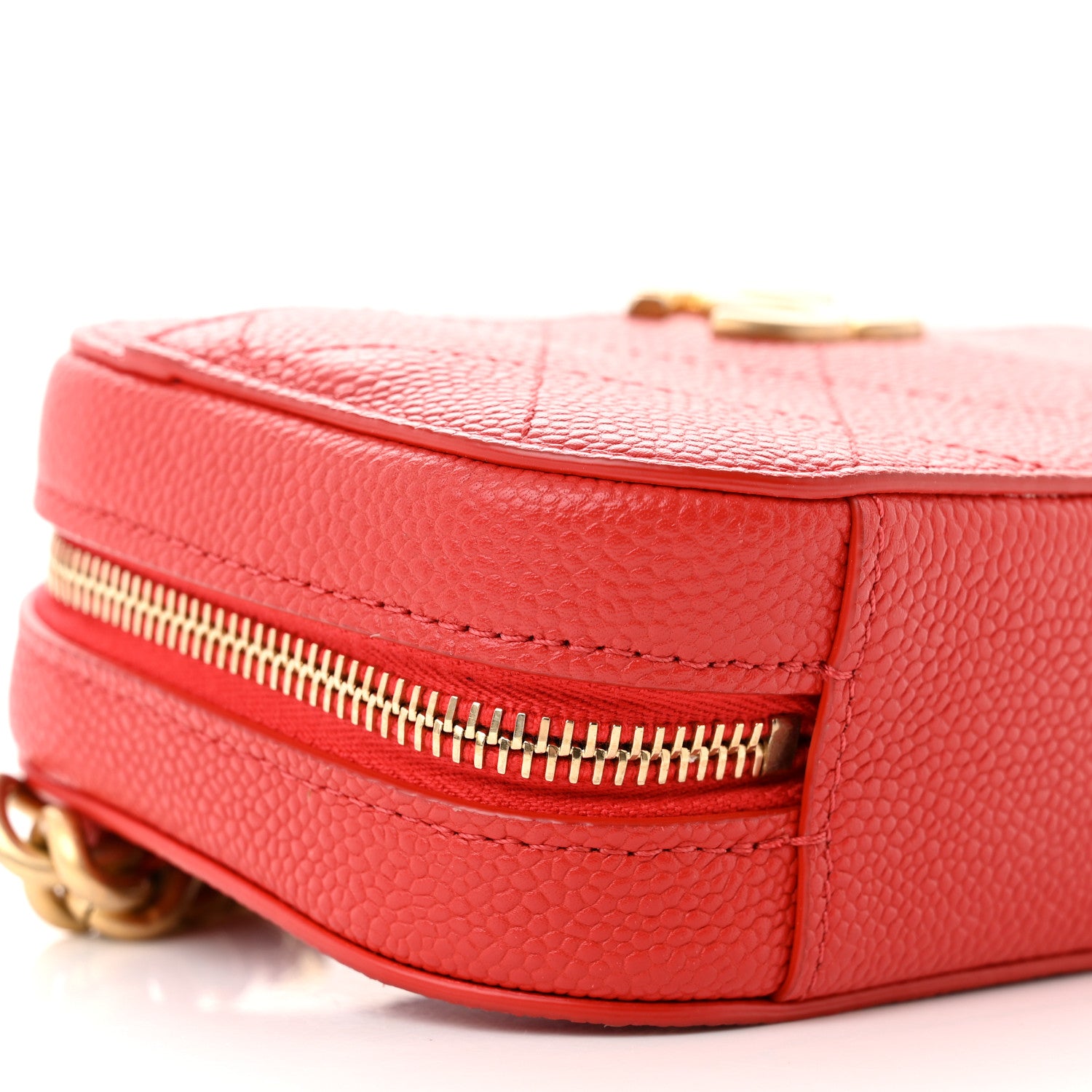 Chanel Caviar Quilted Waist Bag Red 9 of 12