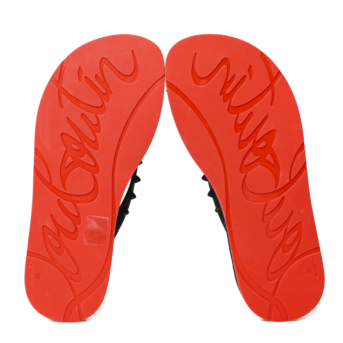 Rubber Spike Loubi Donna Flip Flop 39 Black