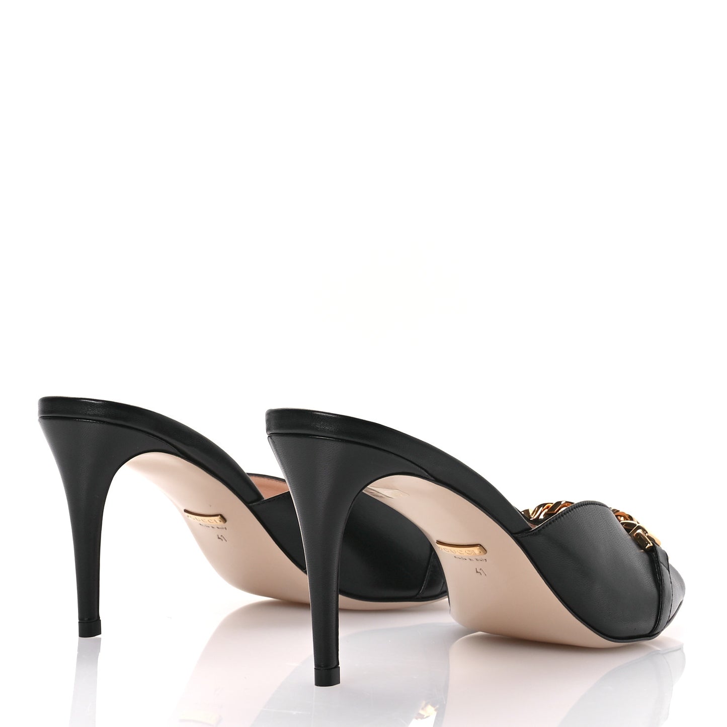 Malaga Kid Chain Sylvie Mules 41 Black