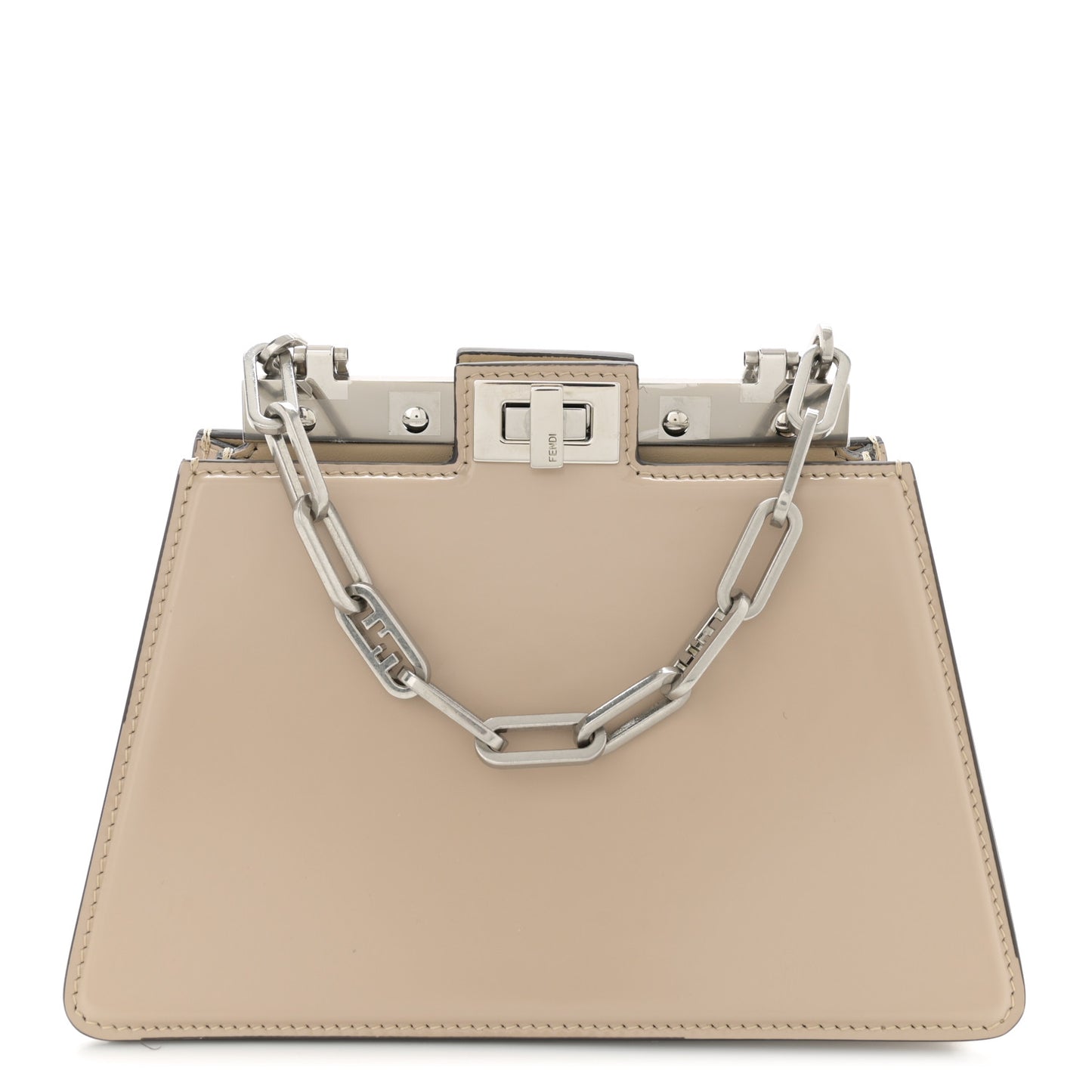Patent Petite Peekaboo Cut Beige Amid