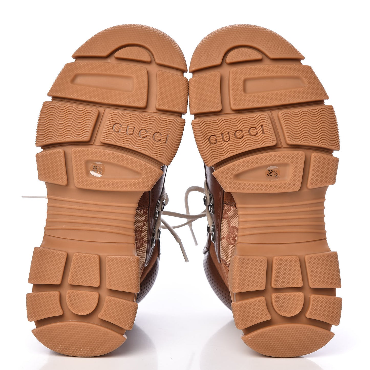 X SEGA Suede Calfskin GG Monogram Womens Flashtrek High-Top Sneakers 36.5 New Cuir Beige Ruggine